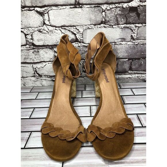 Jeffrey Campbell Lindsay Brown Suede Leather AnkleStrap Heels Women Sz 11M US/42 - Picture 9 of 16